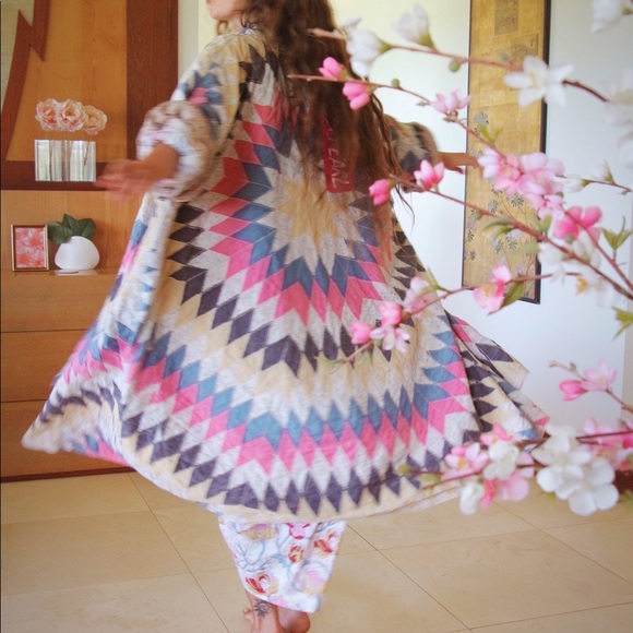 Cool Magnolia Pearl duster kimono coat.